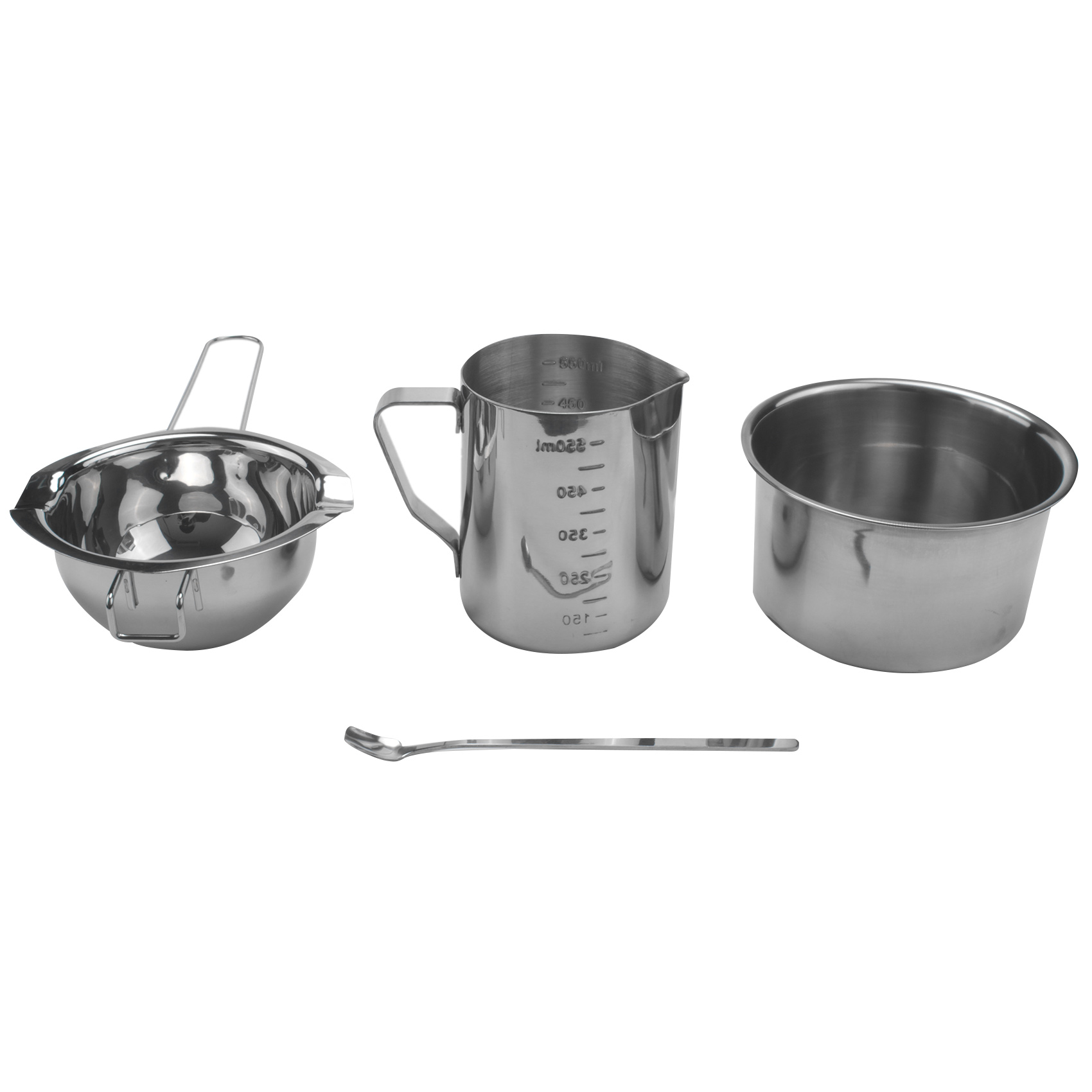 Soap Making Double Boiler - AEE8-4 Set Edelstahl-Doppelkochtopf mit langem Griff,