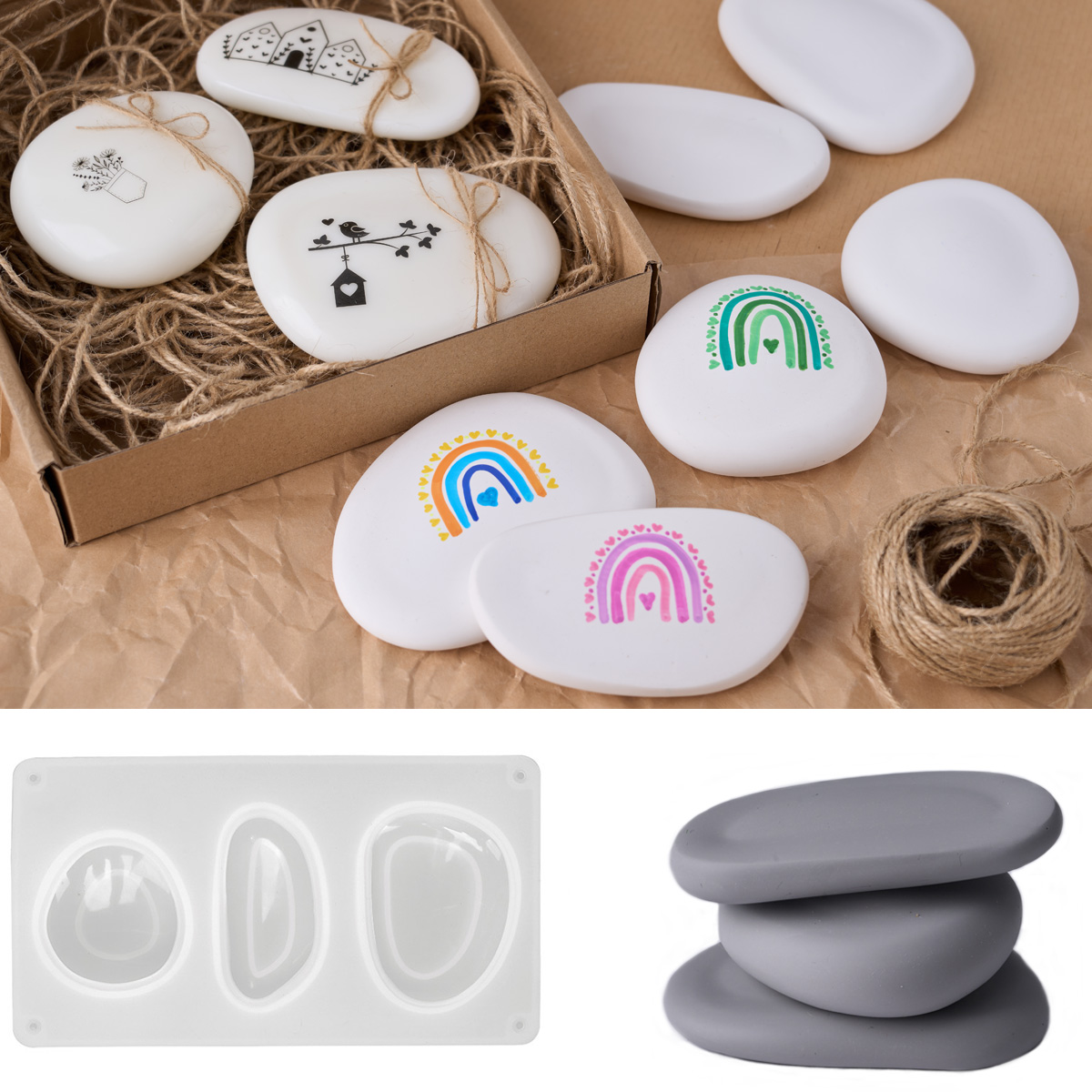 3D Kreative Stein Silikon Kerz – Soap Making Business Bewertung und Preis