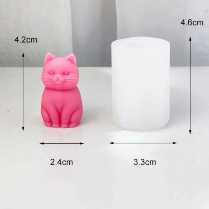 3D Fette Katze Tier-Silikonfor – Soap Making Animal Fat Bewertung und Preis
