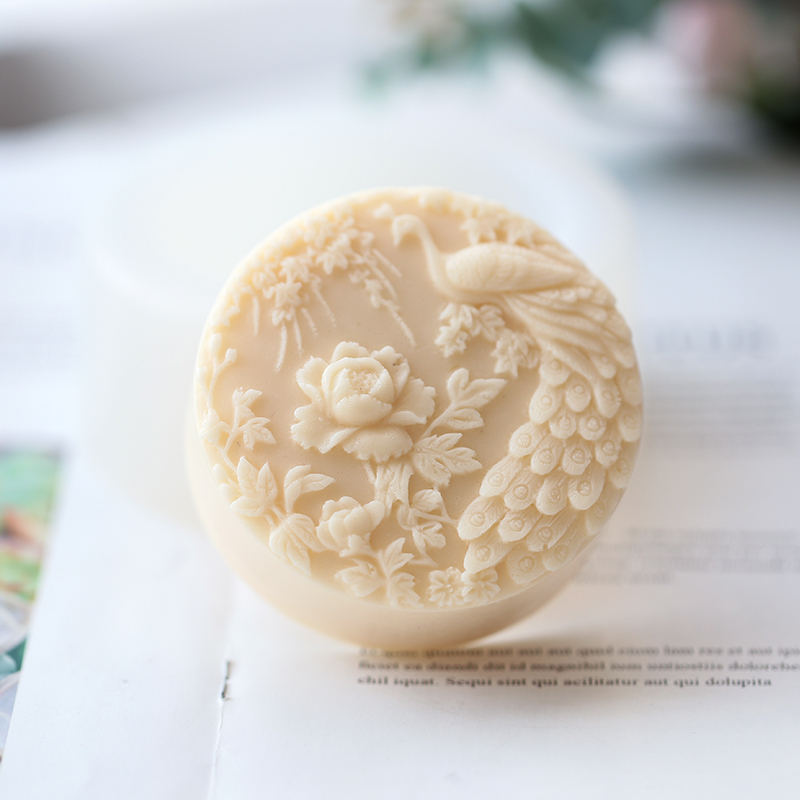 Silikon-Seifenform mit Pfauenb – Soap Making Lye Bewertung und Preis
