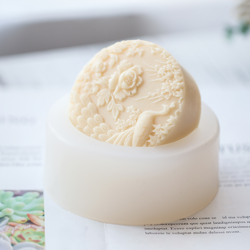 Silikon-Seifenform mit Pfauenb – Soap Making Lye Bewertung und Preis